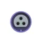 Straight panel socket 32A 2P+Z 24V 50/60Hz IP44/54 (flange 70X70, hole spacing 56X56), nickel-plated contacts