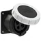 Straight panel socket 32A 3P+E 500V 50/60Hz 7h IP67, flange 75X75, screw spacing 60X60, nickel-plated contacts