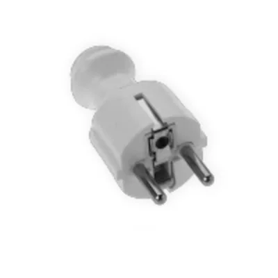 Straight plug with unischuko grounding