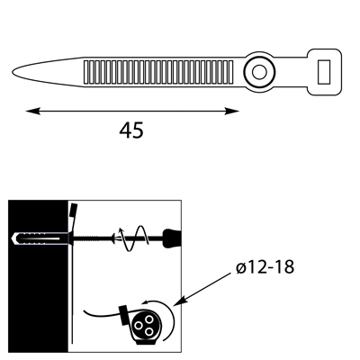 Strap clamp UP-z Ø18