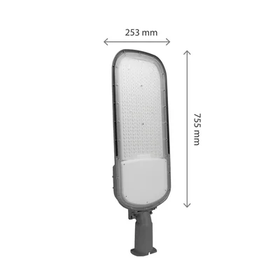 STREETOS 2 Straßenlaterne 200W NW 230V 145/75st IP65 IK09 755x253x130mm Grauer Dämmerungssensor 5 Jahre GW.