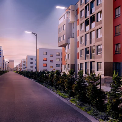 STREETOS 2 STREET LIGHT 200W NW 230V 145/75st IP65 IK09 755x253x130mm GRIS CAPTEUR DE CRÉPUSCULE 5 ANS GW.