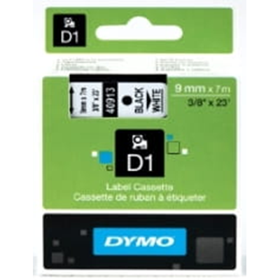 Стрічка DYMO D1 9мм х 7м білий / чорний принт 40913