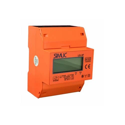 Stromzähler digital dreiphasig 4-Modul mit MID-Reset, SIMLIC orange