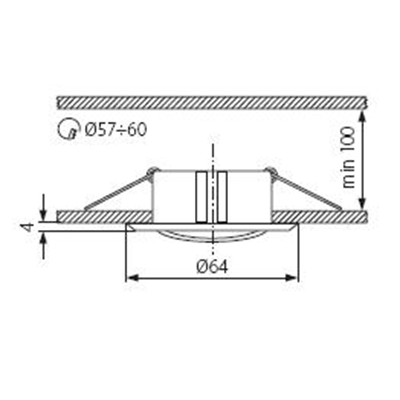 Stropní bodové svítidlo CEL CTC-5519 MATCH CHROME