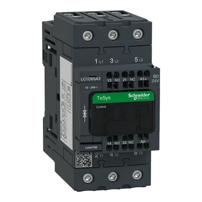 Stycznik mocy TeSys D 65A 30kW 3P 1NO 1NC cewka 24VDC zaciski EVK sprężynowe