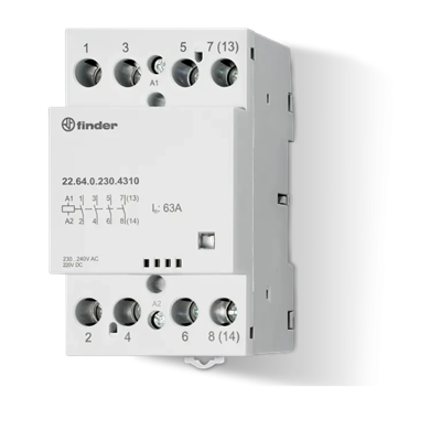Stycznik modułowy 2 NO + 2 NC 63A 230V AC/DC