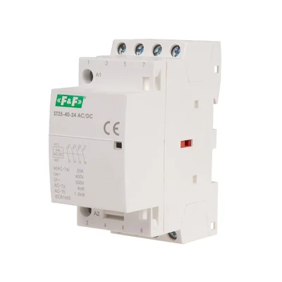 Stycznik modułowy, montaż na szynie, styki 4xNO, 25A, 24V DC