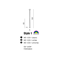 STYLO 1 White hanging lamp