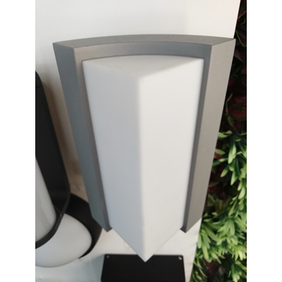 SUEZ Lampa ścienna zewnętrzna ekspozycyjna tytanowa