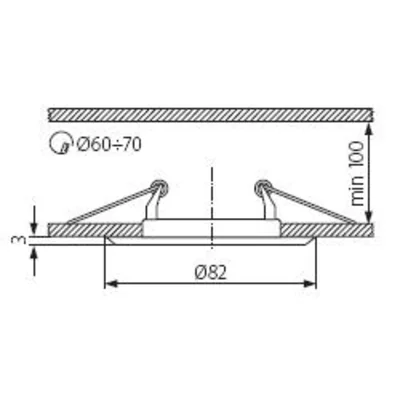 Sufitowa oprawa punktowa ARGUS CT-2114 MAT CHROM