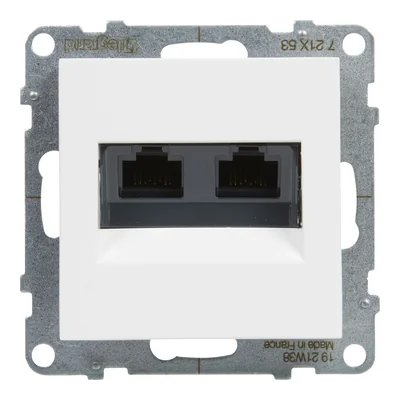 SUNO - 2 prises RJ45/Cat. 6 UTP, blanches