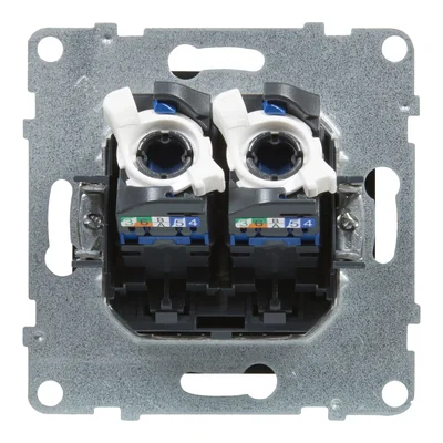 SUNO – 2xRJ45/Cat 6 UTP-Buchse, Schwarz