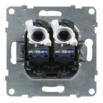 SUNO – 2xRJ45/Cat. 6 UTP-Buchse, Weiß