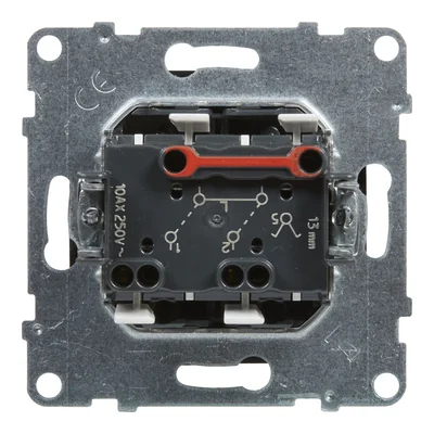 SUNO - Candlestick Switch - 10 AX - 250 V~ - Automatic Terminals, Black