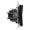 SUNO - Candlestick Switch - 10 AX - 250 V~ - Automatic Terminals, Black