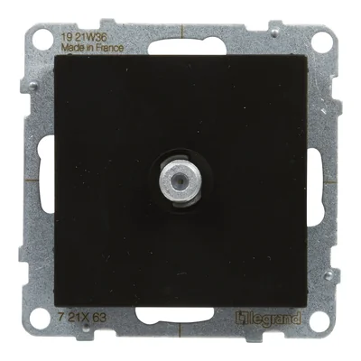 SUNO - Conector de TV tipo F - final - 1,5 dB, Negro