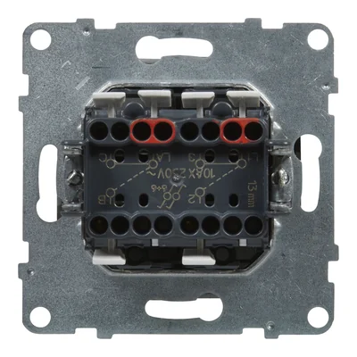 SUNO – Doppeltreppenschalter – 10 AX – 250 V~ – automatische Klemmen, Weiß