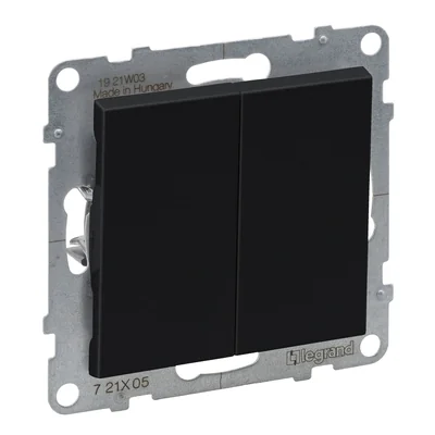 SUNO - Interrupteur à bougie - 10 AX - 250 V~ - Bornes automatiques, Noir