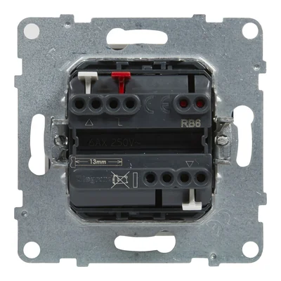 SUNO - Interrupteur pour volet roulant - 6 AX - 250 V~ - 3 positions : montée, descente, arrêt - Commande directe du volet roulant, Blanc