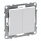 SUNO - Interruptor doble para escaleras - 10 AX - 250 V~ - Terminales automáticos, Blanco