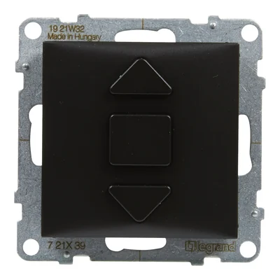 SUNO - Interruptor para persiana enrollable - 6 AX - 250 V~ - 3 posiciones: arriba, abajo, parada - control directo de la persiana enrollable, negro