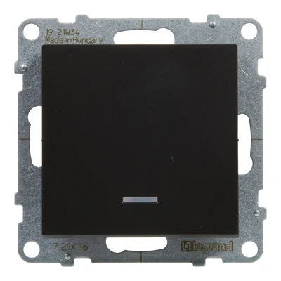 SUNO - Interruttore per scale con illuminazione - 10 AX - 250 V~ - morsetti automatici, nero
