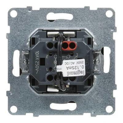SUNO - Interruttore per scale con illuminazione - 10 AX - 250 V~ - morsetti automatici, nero
