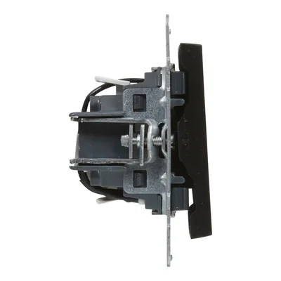 SUNO - Interruttore per scale con illuminazione - 10 AX - 250 V~ - morsetti automatici, nero