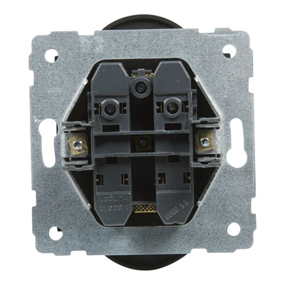 SUNO - Presa 2X2P+Z - 16 A - 250 V~ - morsetti a vite - montabile su telai multirotazione, nera