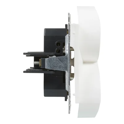 SUNO - Prise 2x2P+Z - 16 A - 250 V~ - Bornes à vis - Compatible avec les cadres multirotatifs, Blanc