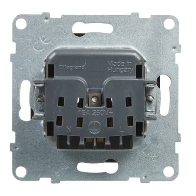 SUNO - Розетка 2P+Z - 16 A - 250 V~ - гвинтові клеми, чорна