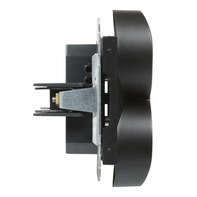 SUNO - Socket 2X2P+Z - 16 A - 250 V~ - screw terminals - can be mounted in multi-rotation frames, Black