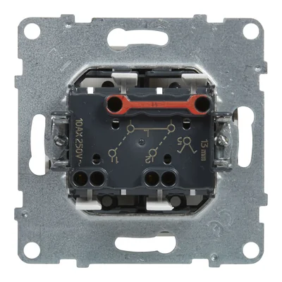 SUNO - Svícnový spínač - 10 AX - 250 V~ - Automatické svorky, Bílý
