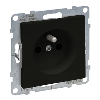 SUNO - Zásuvka 2P+Z - - 16 A - 250 V~ - automatické svorky, Černá