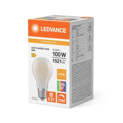 Superior Class CLASSIC A GLFR 100 DIM 13.8W/927 E27 LEDVANCE LED lamp