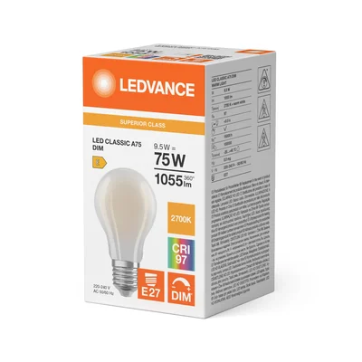 Superior Class CLASSIC A GLFR 75 DIM 9,5W/927 E27 LEDVANCE LED-Lampe