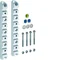 Support de barre omnibus universel N HC UST4 1250A pour Cu 2x 30x10 4 pôles