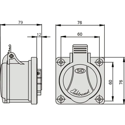 Support de carte GTP 32/5 droit 32 A/400 V 3P+N+Z