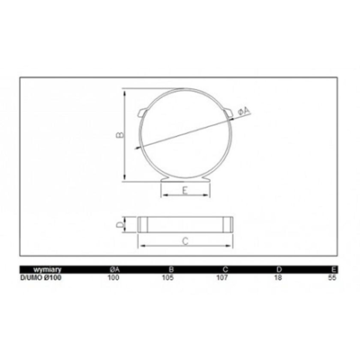 Support de montage D/UMO 100 rond blanc