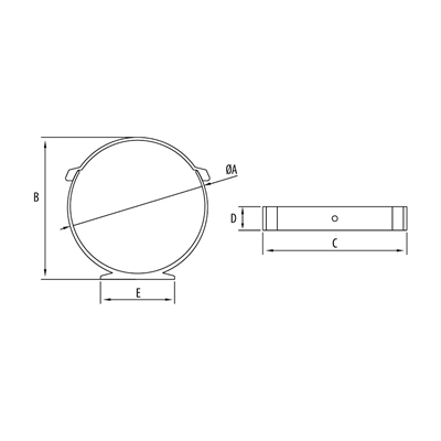 Support de montage D/UMO 100 rond blanc