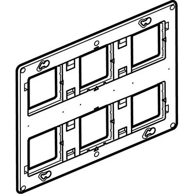 SUPPORT DE MONTAGE - MODULES 2X6 OU 2X8 OU 2X2X2 HORIZONTALEMENT