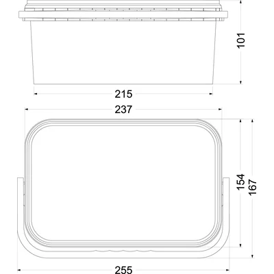 Support de montage rapide plat USMP-3 BOX (600 pièces) blanc