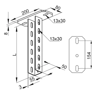 Support de plafond, WPCT200N