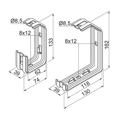 Support de plafond, WSKS100