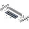 Support LG-B60-V2R P3 avec porte-barres BBS, 3 pôles, largeur 2 (500), pour rails avec un espacement de 60 mm, montage sur rail vertical WP-A/WP-T avec réglage précis