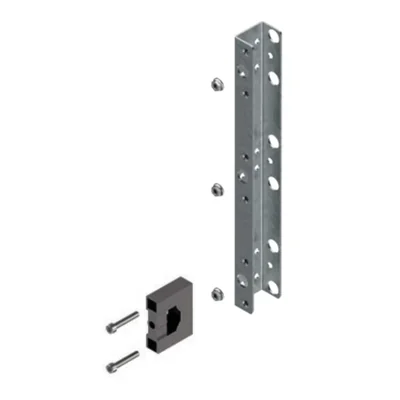 Support UD-B60-H P1 avec porte-bagages BBS 1 pôle, montage sur rail horizontal, monté directement sur le boîtier