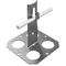 Supporto adesivo con base in metallo forata, morsetto; h=9cm /IN/