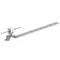 Supporto da tetto chiusura universale lunghezza 28 cm altezza 3,5 cm zincato a caldo grigio