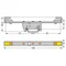 Supporto per sbarre collettrici in rame da 10 mm x 3 mm, bifacciale, design dritto